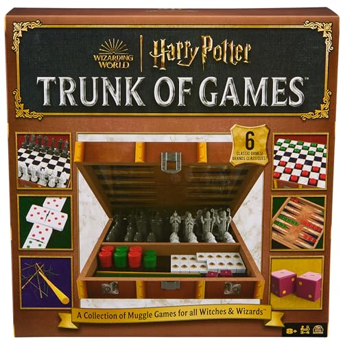 6-in-1 Harry Potter Wooden Game Trunk Set