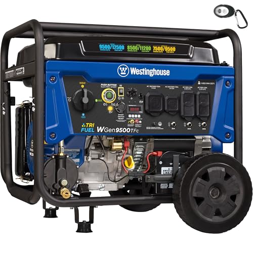 Westinghouse 12500 Watt Tri-Fuel Portable Generator Backup