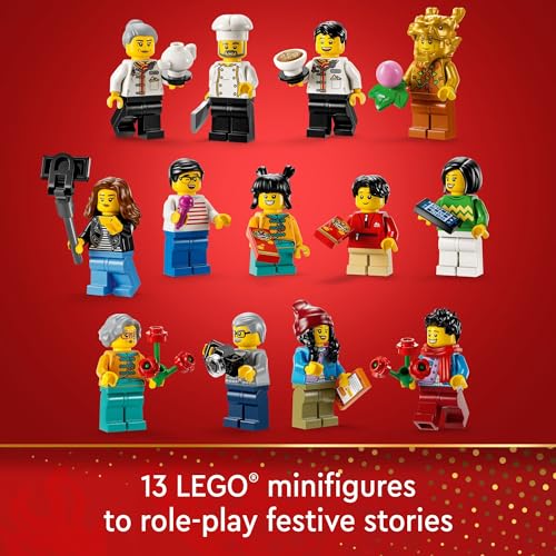 LEGO Spring Festival Family Reunion Celebration Building Toy for Kids, Restaurant Playset with Toy Kitchen and 13 Minifigures for Pretend Play, Gift Set for Boys and Girls Ages 8 and Up, 80113