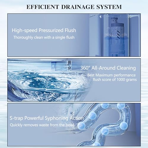 Favfurish Dual-Flush Elongated One Piece Toilet