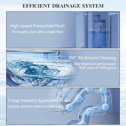 Favfurish Dual-Flush Elongated One Piece Toilet