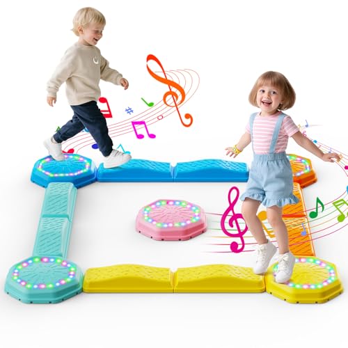 13 Piece Light Up Balance Beam Stepping Stones