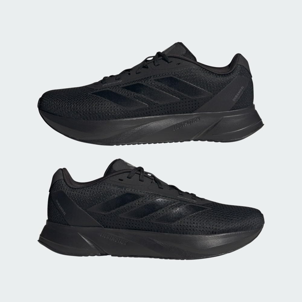 adidas Men's Duramo SL Running Sneaker, Black/Black/White, 10.5