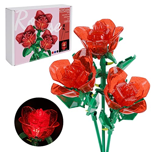 126 Piece Flower Bouquet Building Set with Lights