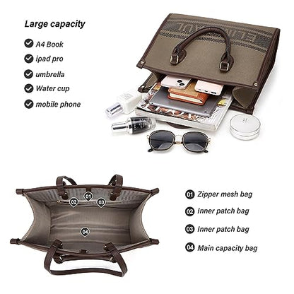Women Fashion Handbag Wallet Tote Bag Shoulder Bag Top Handle Satchel Purse Set