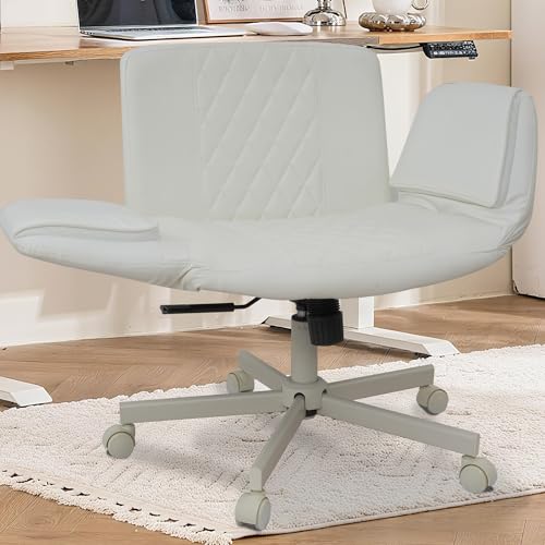 Ergonomic PU Leather Office Desk Chair with Wheels