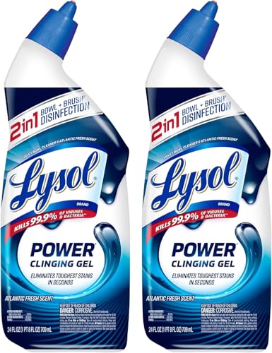 Lysol Toilet Bowl Cleaner Gel, Stain Removal, 24 oz