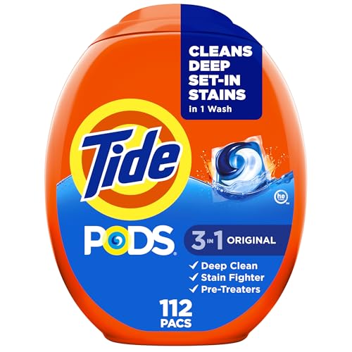 112 Count Tide PODS 3-in-1 Laundry Detergent Pacs