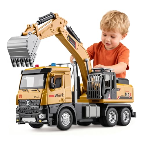 Friction Powered Excavator Toy with Lights and Sounds