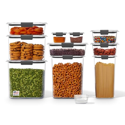 10 Piece Rubbermaid Brilliance Airtight Food Storage Containers