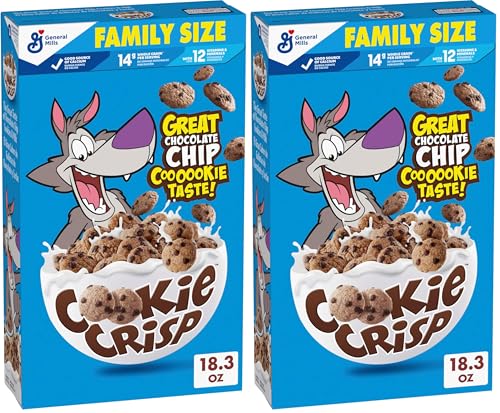 2 Pack Cookie Crisp Chocolate Chip Breakfast Cereal