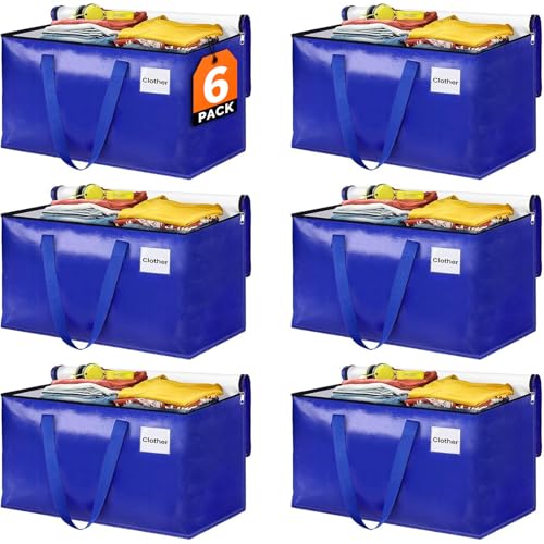 6 Pack Extra Large Moving and Storage Bags