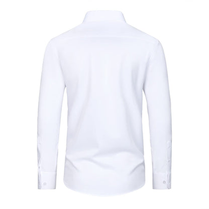 Slim Fit White Dress Shirt for Men