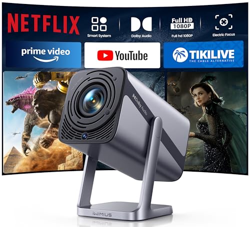 4K Smart Projector with WiFi 6, Bluetooth, Dolby Audio