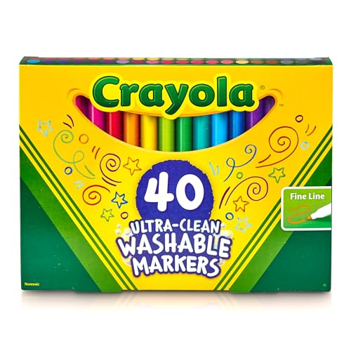 40 Count Crayola Ultra Clean Fine Line Markers