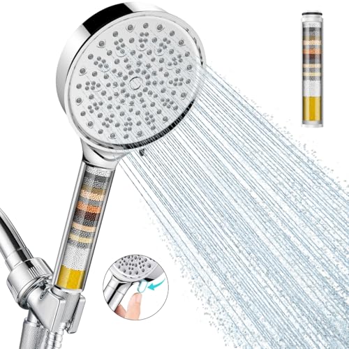 Filtered Handheld Shower Head, High Pressure, 6 Modes