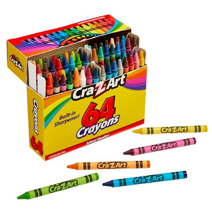 Cra-Z-Art 64 Assorted Crayons Pack of 4