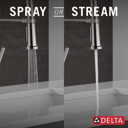 Delta Chrome Pull Down Kitchen Faucet with Sprayer