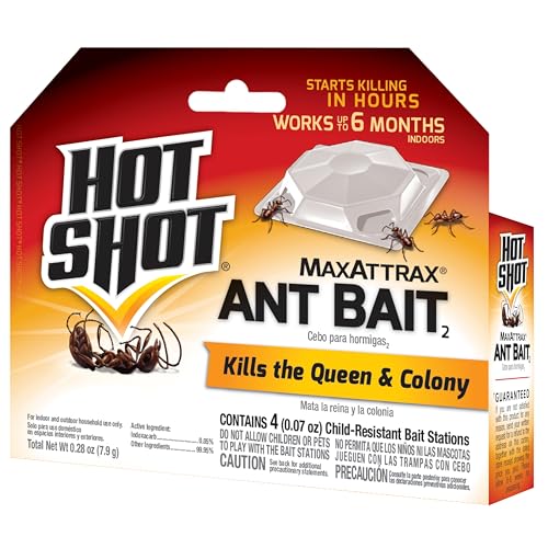 4 Pack HOT SHOT MaxAttrax Ant Bait Stations