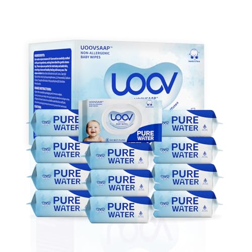 768 Count Hypoallergenic Baby Wipes for Sensitive Skin
