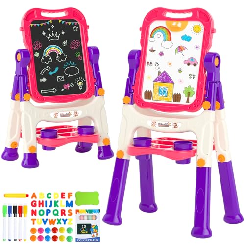 Double Sided Magnetic Easel for Kids, Toddler Art