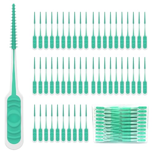 200 Pack Interdental Brushes Disposable Dental Picks Case