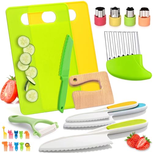 23 Piece Kids Cooking Knife Set Montessori Kitchen Toys