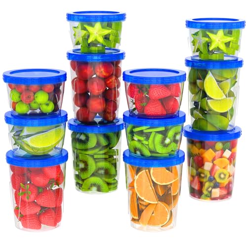 12 Pack Reusable Airtight Freezer Food Storage Containers