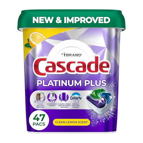 47 Count Cascade Platinum Plus Dishwasher Detergent Pods