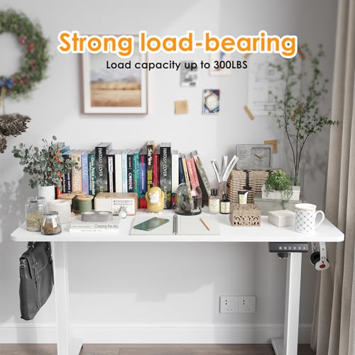 Electric Standing Desk with Memory Preset 48 x 24 Inches Sit Stand up Desk Adjustable Height Desk Home Office Computer Workstation
