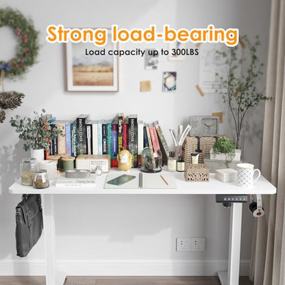 Electric Standing Desk with Memory Preset 48 x 24 Inches Sit Stand up Desk Adjustable Height Desk Home Office Computer Workstation