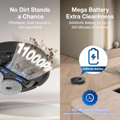 ECOVACS AI Robot Vacuum and Mop 11000Pa