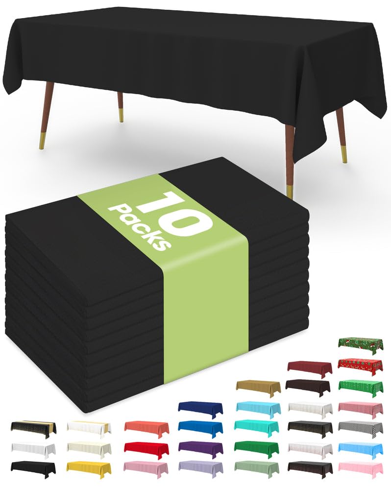 10 Pack Disposable Table Cloths for Graduation Parties