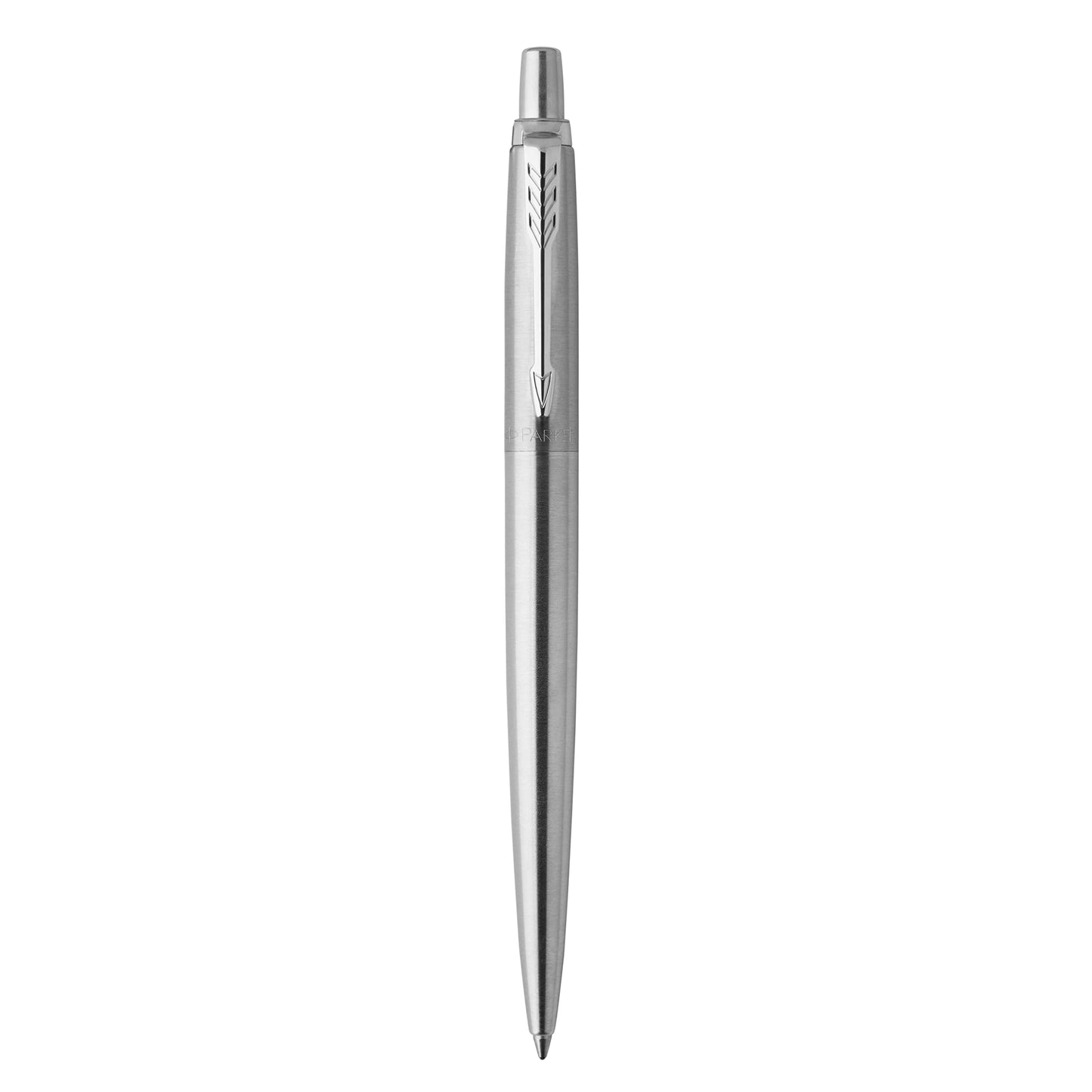 Parker Jotter Ballpoint Pen | Stainless Steel with Chrome Trim | Medium Point Blue Ink | Gift Box