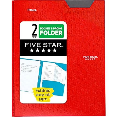 Five Star Plastic 2-Pocket Folder with Prong Fasteners