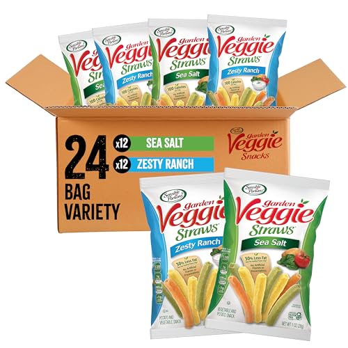 24 Pack Sensible Portions Veggie Straws Snack Variety