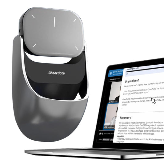 AI Mouse with Voice Recorder & Smart Control Features