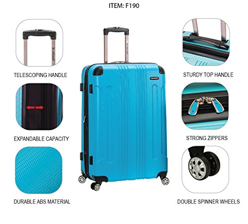 Rockland Hardside Expandable Luggage Set, Black