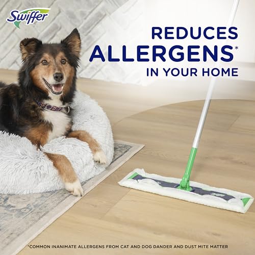 Swiffer Sweeper Dry + Wet XL Sweeping Kit, 1 Sweeper, 8 Dry Cloths, 2 Wet Cloths