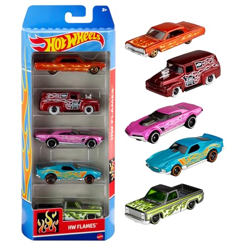 5 Pack Hot Wheels 1:64 Die-Cast Toy Cars