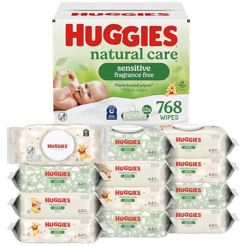 768 Count Huggies Natural Care Sensitive Baby Wipes