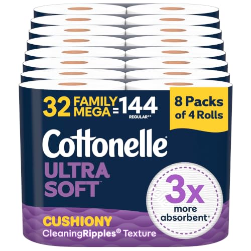 32 Family Mega Rolls Cottonelle Ultra Soft Toilet Paper