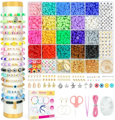 5000 Piece Clay Beads Bracelet Making Kit