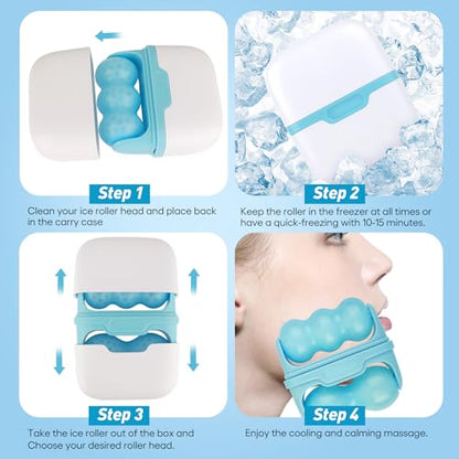 Fronnor Ice Roller for Face,Eyes,Women Gifts Idea,Therapeutic Cooling to Tighten Brighten Complexion and Reduce Wrinkles,Massager Under Eye Puffiness,Migraine and Pain Relidf
