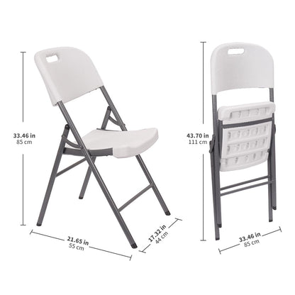 Fancial Outdoor backrest, Portable Folding Suitable for Multiple scenarios Chair, 6-Pack, White