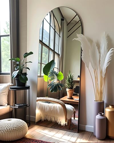 Arched Full Length Floor Mirror, Freestanding or Wall-Mounted