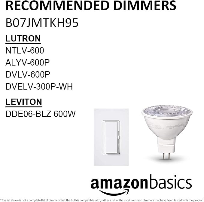 6-Pack Amazon Basics MR16 LED Light Bulbs