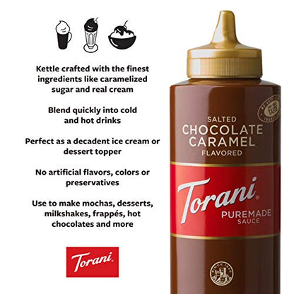 Torani Salted Chocolate Caramel Sauce, 16.5 Oz