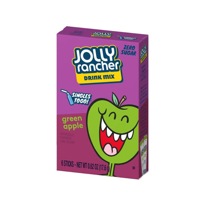 Jolly Rancher Singles-To-Go Sugar Free Green Apple Drink Mix, 6-ct (Pack of 6)