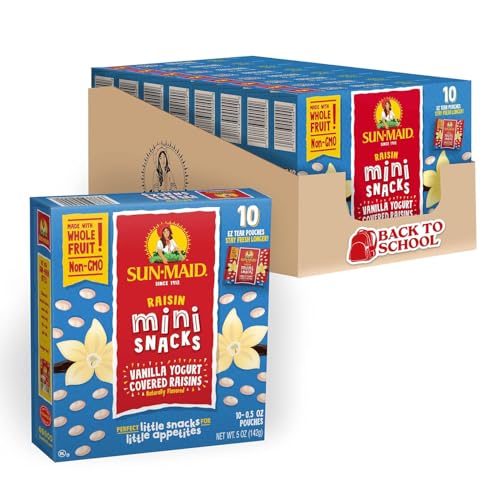 80 Pack Sun-Maid Vanilla Yogurt Covered Raisin Boxes (OK-D)